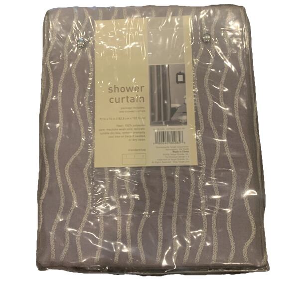 Rand New Home Purple Wave Shower Curtain 72 X 72 - Picture 1 of 7